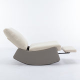 ZUN Modern Rocking Chair Recliner, Comfy Rocker Nursery Chair with Footrest, Accent Reading Chair, W1143P163505