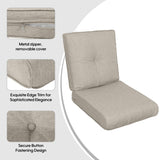 2 Pcs Set High Back Patio Chair Cushions, Tufted Rocking Chair Cushions, Adirondack Cushions for W419P311602