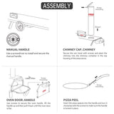 Semi-Automatic Black 12 Outdoor Pizza Oven Portable Wood Fired Pizza Oven Outdoor Cooking Pizza W2196134328