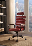 ZUN Antique Red Swivel Office Chair with Pneumatic Lift B062P215463