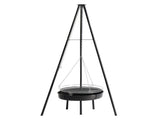 Campfire Tripod Grill, Adjustable Height BBQ Grill Grate with Fire Bowl for Outdoor Camping BBQ, 31851338