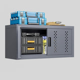 Metal garage cabinet with door, wall-mounted storage cabinet, floating tool cabinet for basements, W396P305715