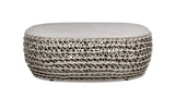 Willow 40.5" Oval Woven Patio Coffee Table, Light Beige Olefin B2719P245998