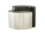 Modern & Contemporary Style End Table Made with Iron Sheet Frame in Black & Silver B009140743