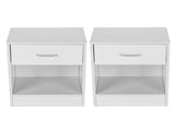 2pcs Night Stands with Drawer White 45067661
