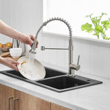 Commercial Kitchen Faucet with Pull Down Sprayer, Single Handle Single Lever Kitchen Sink Faucet W1932P172282