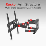 ZUN 32-70 Inch Double Pendulum Large Base TV Stand Tmds-101 Bearing 50Kg/Vese600*400/Upper And Lower-10~ 80443204