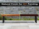 Versatile Acacia Wood Garden Bench, Adjustable Foot Pads Outdoor Dining Bench 00486697