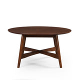 ZUN [Ship to Canada only]ROUND COFFEE TABLE WITH X-CROSS BASE N825P201227