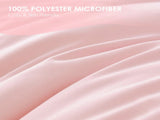 2-Pack White & Pink 3-Piece Bedding Set Solid duvet cover set includes one duvet cover and two 45121866
