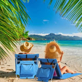 Foldable Beach Lounger, Lightweight Beach Mat Lounge Chair with Breathable Mesh Back, Cooler Pocket 50286081