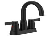 Bathroom Faucet Matte Black 2-Handle Bathroom Sink Faucet 360 Degree High Arc Swivel Spout Centerset 95754936