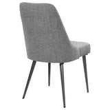 Grey and Gunmetal Side Chair B062P153680