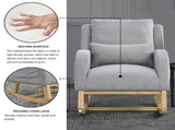 Welike 27.5 "W Modern Accent High Back Living Room Casual Armchair Rocker with One Lumbar W834P356491