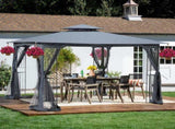 10x10 Outdoor Patio Gazebo Canopy Tent With Ventilated Double Roof And Mosquito net 98489857
