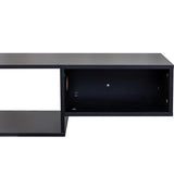 ZUN 65.35in Wall Mounted Floating TV Stand with 20 Color LEDs and Charging Station W331P242458