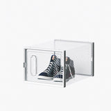18-Piece Medium White Plastic Mesh Shoe Box Set - 35.00*25.00*19.00cm, Modular Design for Home 07293969