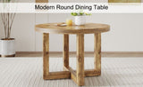 A modern and practical circular dining table. Made of MDF tabletop and wooden MDF table legs. W1151P146793