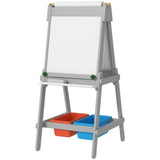 Easel for Kids, Art Easel w/ Paper Roll, Double Sided Whiteboard Gray 68283383