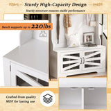 U-Can 43.3'' Entryway Bench with Coat Rack, 3-in-1 Design and Adjustable Shelves, Hall Tree with 7 N724P264668K