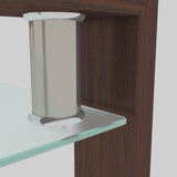 Rectangle Walnut Glass Coffee Table, Clear Coffee Table, Modern Side Center Tables for Room, W24135189