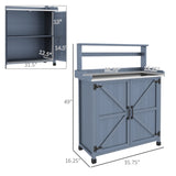 Potting Bench with Storage Cabinet-Gray 62222509