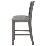 5-Piece Wooden Counter Height Dining Set with Padded Chairs and Storage Shelving 08366241