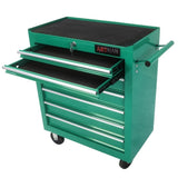 7 DRAWERS MULTIFUNCTIONAL TOOL CART WITH WHEELS-GREEN W1102126231