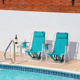 Folding Beach Chair Set of 2 for Adults, 4 Position Portable Backpack Foldable Camping Chair with 92694643