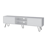 White Hairpin Leg TV Rack B062P175186