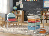Rolling Storage Cart with 6 Removable Drawers and Locking Casters Metal Utility Cart 27937662