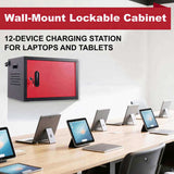12 Bay Charging Cabinet for Laptop,Chromebook, Locking Charging Station-BLACK W2660P309608