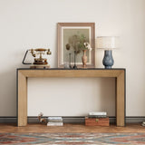 Mirod Elegant Console Table,Fireplace Design,Simple and Functional with High-Quality Wood Veneer Top N760P253329D