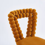 orange and gold Modern chair with iron tube legs, soft cushions and comfortable backrest, W234P188004