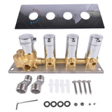 3-Function Silver Brass Shower Diverter Thermostatic Valve Shower Diverter Valve Constant 43244741