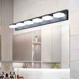 (Same as W1340110609/L2015) Modern 6-Light Black LED Vanity Mirror Light Fixture For Bathrooms And W1340P206830
