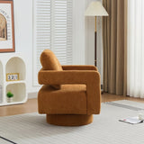 29.13" W Square Swivel Accent Chair, Modern Rotating Arm Chair with Open Back,360 Degree Rotation, W1852P211990