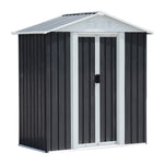 ZUN Outdoor Waterproof Garden Tool Storage Sheds 5FTx3FT Apex Roof Grey With Aluminum alloy frame And W2794P195736