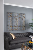 Set of 3 Metal Decorative Wall Art with Black Frame, Wall Decor for Living Room Bedrrom Entryway W2078130317