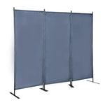 ZUN 6 Ft Modern Room Divider, 3-Panel Folding Privacy Screen w/ Metal Standing, Portable Wall Partition, W2181P154698