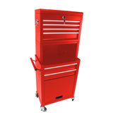 ZUN High Capacity Rolling Tool Chest with Wheels and Drawers, 6-Drawer Tool Storage Cabinet--RED 21764818