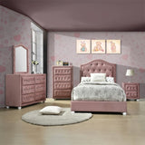 Pink 2-Drawer Nightstand B062P209014