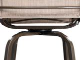 2pcs Wrought Iron Swivel Bar Chair Patio Swivel Bar Stools Brown 77628809