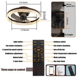 ZUN Ceiling Fans with Lights, Minimalist Ring Led Chandelier Fan with Remote Control Modern Ceiling Lamp W1340121803