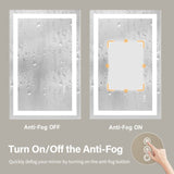 24x36" Frameless Tempered MirrorDual LED Light StripsFront and Back Lighting T3177P320554