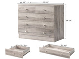 Modern Simple 5-Drawer Dresser Gray 08243882
