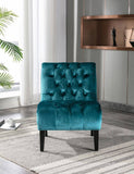 COOLMORE Modern Velvet Armless Accent Living Room Chair / Leisure Chair,Upholstered Fabric Button W39550125