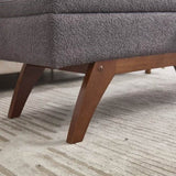 COOLMORE Teddy wool fabric, solid wood feet for solid weighing, and bed end stool with storage W1539P242732