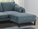 Gorgeous Mineral Color LAF / RAF One Arm Chair Morgan Fabric 1pc Chair Pillow Soft Cushion Wood Legs B011P278577