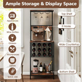 Freestanding Wine Rack with Glass Racks 82633098